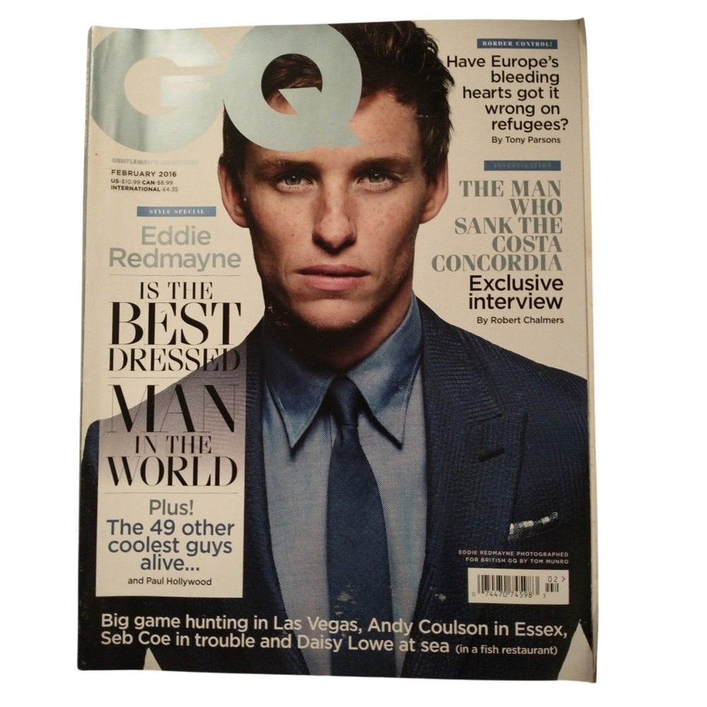 GQ Magazine February 2016 Eddie Redmayne British UK Men's Fashion Culture Issue